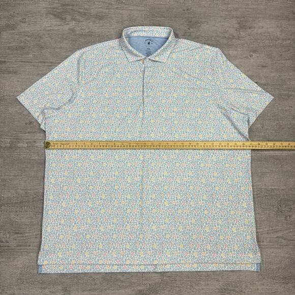 2 Johnnie-O Men XXL Performance Polo Shirt Avocado Cocktail Print Peterbilt - Picture 13 of 16